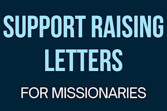 write your missionary support raising letter
