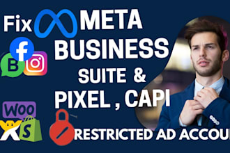 fix meta business suite, restricted ad account, pixel, capi