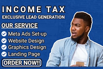 generate exclusive income tax leads income tax logo income tax website design