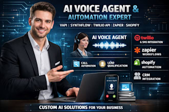 build ai voice agent, vapi ai synthflow zapier automation twilio api shopify