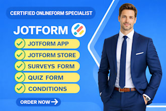 create professional online forms, surveys, jotform, google form with automation