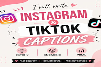 write catchy instagram and tiktok captions