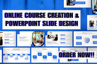 write design online course content and powerpoint for coaches and course creator