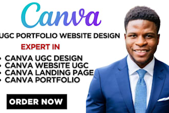 design canva website canva landing page redesign canva ugc portfolio website