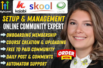 setup skool community online course upload onboarding and skool community launch
