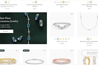 design a shopify jewelry store jewelry website earrings necklace website