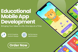 build kid learning app, educational app, school app, and kid learning game