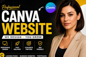 canva website design landing page website design
