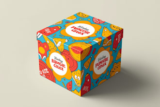 design creative box, pouch and label packaging design