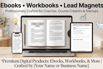 craft ebook, workbook and lead magnet design for coaches and creators