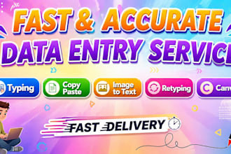 fast and accurate typing and data entry service