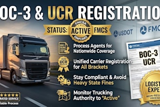 file your boc 3 and 2026 ucr registration for trucking authority