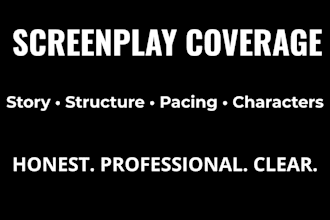 provide professional screenplay coverage and script analysis