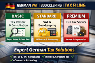 do german tax, bookkeeping, german vat, tax return, income tax, corporate tax,