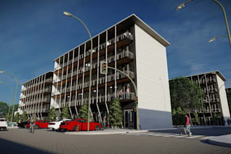 design exterior render 3d architecture rendering of house, warehouse, commercial