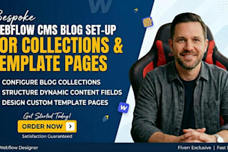 set up your webflow cms blog collections and template pages