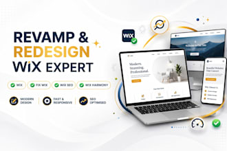 urgently revamp wix redesign wix fix wix wix seo optimisation wix harmony