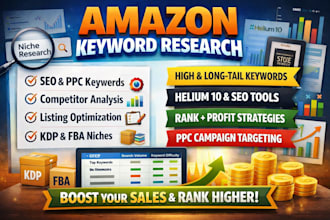 do amazon keyword research for product listing and PPC ranking