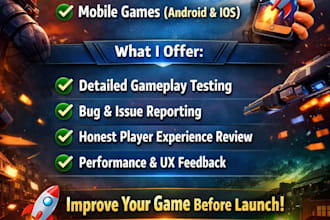 professionally test and review your steam or mobile game