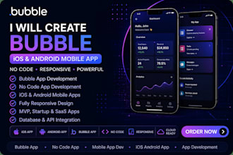 create bubble ios android mobile app no code app development responsive