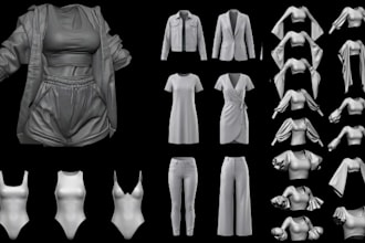 rig texture 3d clothing mesh outfits for vrchart second life fivem imvu peds