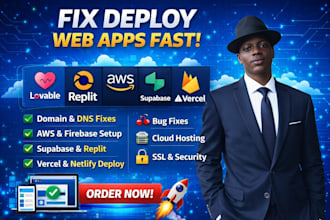 fix lovable deploy replit web app supabase aws cloud firebase dns vercel base44