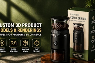 create custom 3d product models, renderings and packaging for amazon ecommerce
