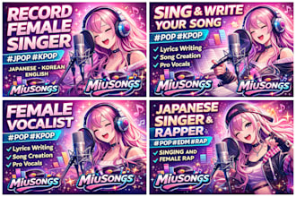 sing female japanese song for kpop jpop vocal in english