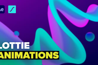 design wordpress lottie animated website, lottie web app, lottie animated websit