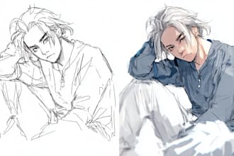 sketch you color anime sketch art