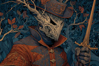 draw fantasy or dark creepy horror art illustration