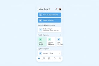 design UI UX for fintech, healthcare, ecommerce apps