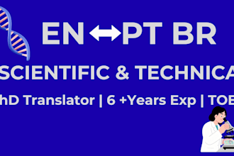 human scientific translation and proofreading