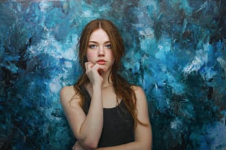 paint an acrylic painting portrait for you