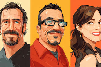 drawing cartoon vector portrait art