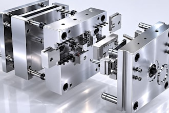 design plastic injection molds with 3d cad and dfm for manufacturing
