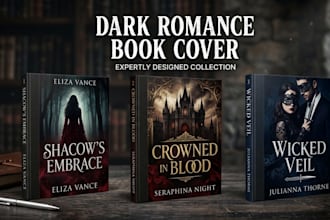 design premium dark gothic romance book cover romance fantasy book cover design