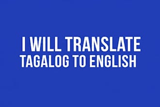 translate tagalog to english accurately with native fluency