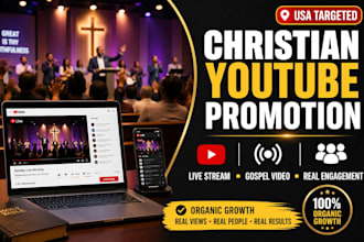 do christian youtube channel promotion live church streaming video promotion