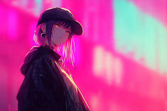 design anime character , cyberpunk character
