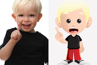 turn your kid into a cartoon Mascot