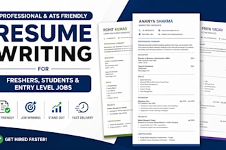 write an ats friendly resume for freshers, students and entry level jobs