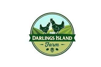 create greatest logo for darlings island family farm