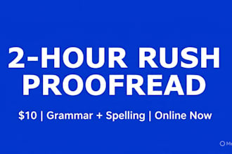 rush proofread your essay in 2 hours