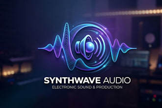 design an electronic sound and audio logo