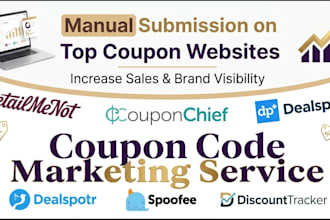 use 120 popular deal sites for coupon code submissions