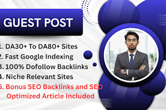 provide SEO guest post backlinks on real websites