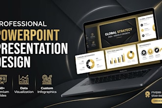 design professional powerpoint presentation for business, pitch deck