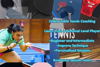 provide online table tennis coaching for beginners