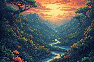 make surrealism illustration design for you